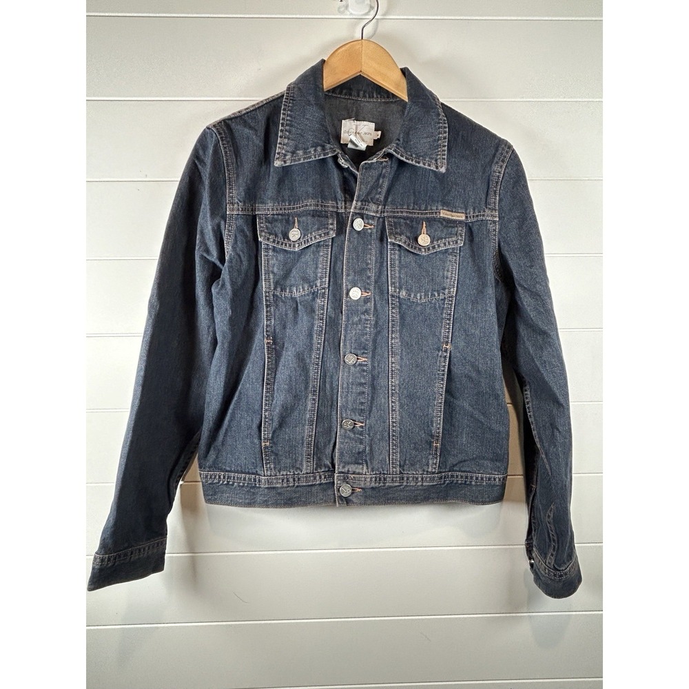 Calvin Klein Jeans Woman Denim Jacket Y2K Vintage Medium Size M Trucker Jacket
